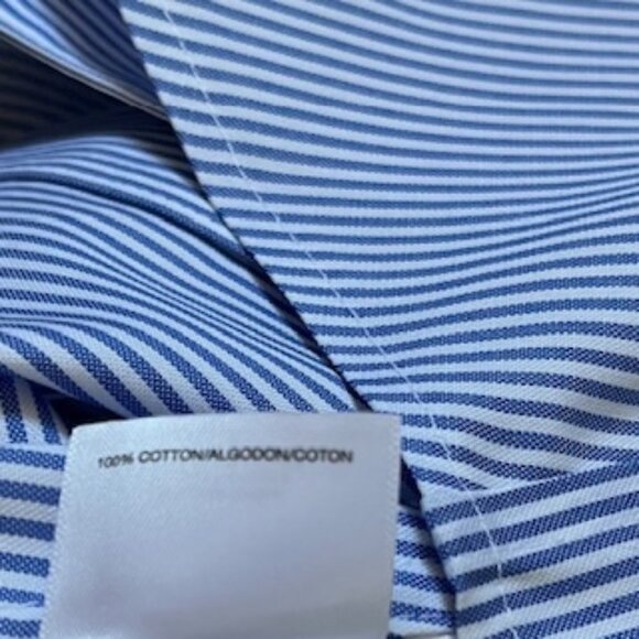 Anne Klein Blue Striped Button Down Shirt - Picture 9 of 9
